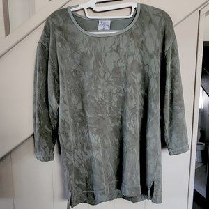 CMC Olive Green Floral Top, Medium, New, Was $80